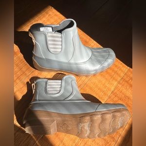 Sperry Syren Cove Gray Rubber Rain Boots